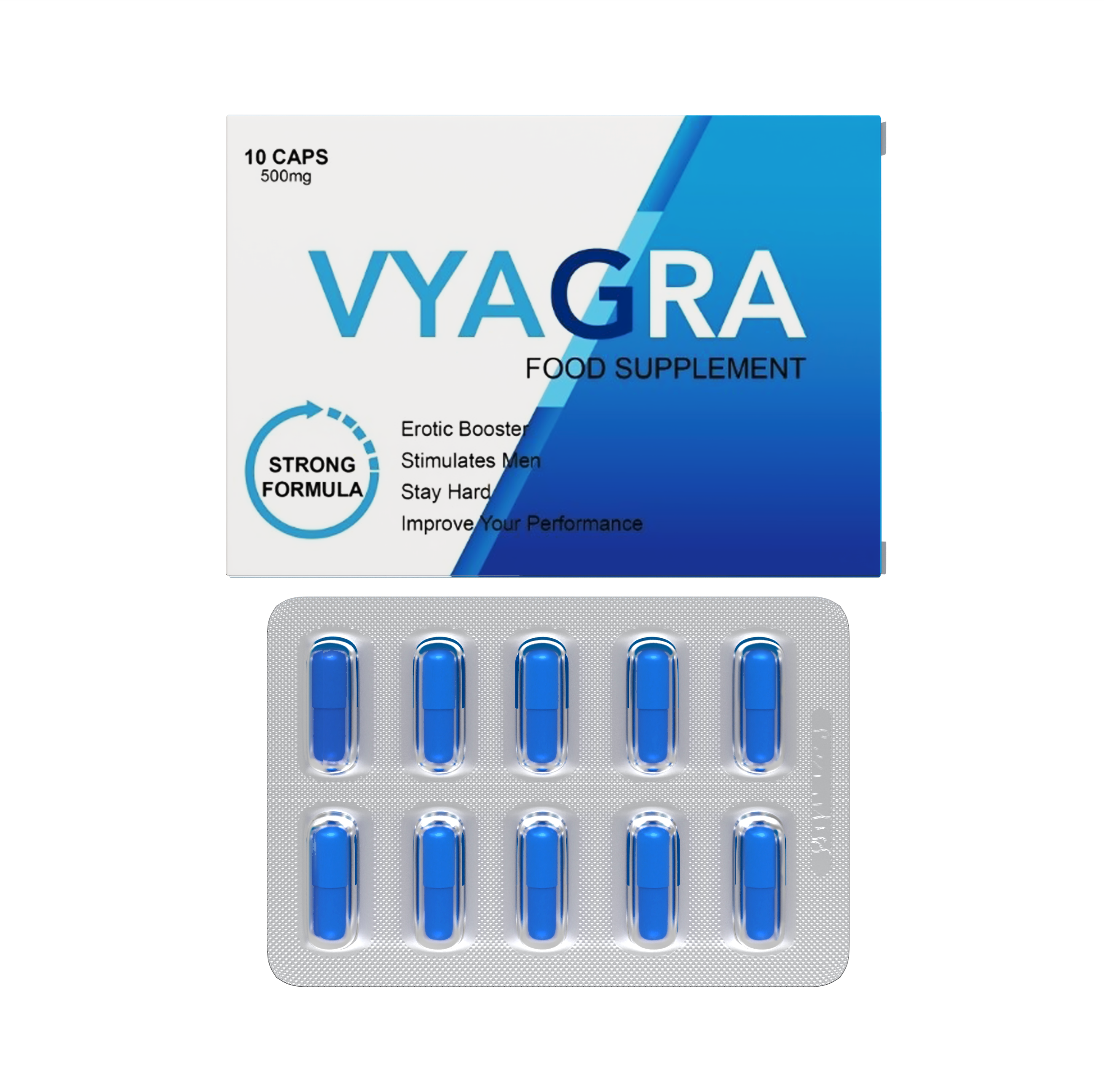 Vyagra 10 caps 500 mg | Extra Sterk - Voor mannen - Natuurlijk